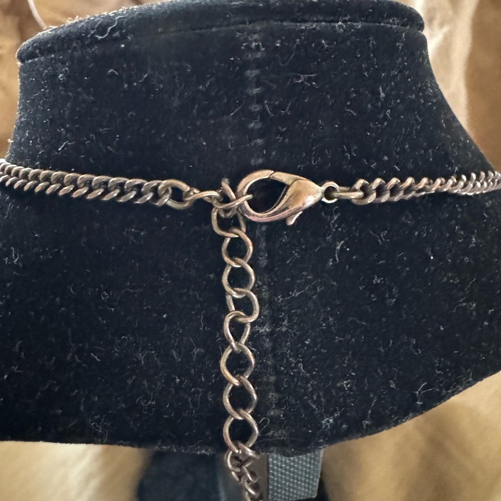 Artisan Earthtones Metalworking Statement Necklace - image 5